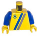 LEGO Yellow Torso with Blue &quot;S&quot; and stripes (973)