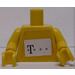 LEGO Geel Town Torso met &#039;.T...&#039; (Telekom) Sticker (973)