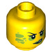 LEGO Yellow Toxikita Minifigure Minifigure Head (Recessed Solid Stud) (3626 / 18292)