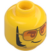 LEGO Yellow Tread Octane Minifigure Head (Recessed Solid Stud) (3626 / 66254)