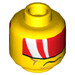 LEGO Yellow Tremor Minifigure Head (Recessed Solid Stud) (3626 / 18207)