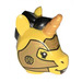 LEGO Yellow Unicorn Head with Black Mane and Copper Armor (70751)