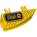 LEGO Yellow Vehicle Side Flaring Intake 1 x 4 with &#039;Res-Q&#039; (right) (30647 / 40593)