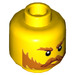 LEGO Yellow Viking Head (Recessed Solid Stud) (3626 / 68028)