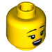 LEGO Yellow Viking Woman Head (Safety Stud) (3626 / 10004)