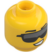 LEGO Yellow Visually Impaired / Blind Man Minifigure Head (Safety Stud) (3274)