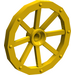 LEGO Yellow Wagon Wheel Ø33.8 with 8 Spokes with Notched Hole (4489)