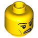 LEGO Yellow Warrior Woman Head (Safety Stud) (3626 / 13482)