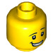 LEGO Yellow Watermelon Dude Minifigure Head (Recessed Solid Stud) (3626 / 49341)