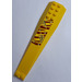 LEGO Yellow Wedge 4 x 16 Triple Curved with 6 Rivets and 5 Claw Scratch Marks on Dark Red Tiger Stripes Sticker (45301)