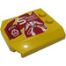 LEGO Yellow Wedge 4 x 4 Curved with &#039;SPY DRONE&#039; Sticker (45677)