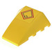LEGO Yellow Wedge 4 x 4 Triple Curved without Studs with Black and Red Diamonds Sticker (47753)
