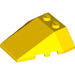 LEGO Geel Wig 4 x 4 Drievoudig met noppen (48933)