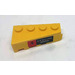 LEGO Geel Wig Steen 2 x 4 Rechtsaf met &#039;GENUINE Ferrari&#039; en Rood en Zwart Ferrari logo Sticker (41767)