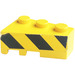 LEGO Geel Wig Steen 3 x 2 Rechts met Danger Strepen (Rechts) Sticker (6564)