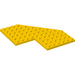 LEGO Yellow Wedge Plate 10 x 10 with Cutout (2401)