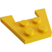 LEGO Geel Wig Plaat 3 x 4 zonder nop-inkepingen (4859)