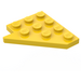 LEGO Jaune Pièce de monnaie assiette 4 x 4 Aile Droite (3935)