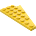 LEGO Geel Wig Plaat 4 x 8 Vleugel Links met onderkant Stud Notch (3933)