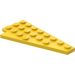 LEGO Geel Wig Plaat 4 x 8 Vleugel Rechtsaf met onderkant Stud Notch (3934)
