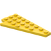 LEGO Jaune Pièce de monnaie assiette 4 x 8 Aile Droite avec encoche pour tenon en dessous (3934 / 45175)