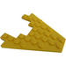 LEGO Yellow Wedge Plate 8 x 8 with 3 x 4 Cutout (6104)