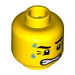 LEGO Yellow Weightlifter Head (Safety Stud) (3626 / 92145)