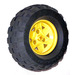 LEGO Geel Wheel 43.2mm D. x 26mm Technic Racing Small with 3 Pinholes with Tire Balloon - Wide Ø 81.6 x 38