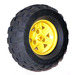 LEGO Yellow Wheel 43.2mm D. x 26mm Technic Racing Small with 3 Pinholes with Tire Balloon - Wide Ø 81.6 x 38