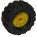 LEGO Yellow Wheel Rim Ø18 x 14 with Pin Hole with Tire Balloon Wide Ø37 x 18