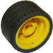 LEGO Żółty Wheel Rim Ø30 x 20 with No Pinholes, with Reinforced Rim with Tire Low Wide Ø37 X 22