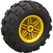 LEGO Yellow Wheel Rim Ø30 x 20 with No Pinholes, with Reinforced Rim with Tyre Balloon Wide Ø56 X 26