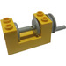 LEGO Geel Winch 2 x 4 x 2 met Light Grey Drum (73037)
