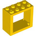 LEGO Gelb Fenster 2 x 4 x 3 mit abgerundeten Löchern (4132)