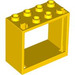 LEGO Gelb Fenster 2 x 4 x 3 mit quadratischen Löchern (60598)