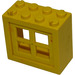 LEGO Gul Window 2 x 4 x 3 with Yellow Panes