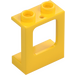 LEGO Yellow Window Frame 1 x 2 x 2 (Plane) with 1 Hole in Bottom (60032)