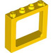 LEGO Yellow Window Frame 1 x 4 x 3 (center studs hollow, outer studs solid) (6556)