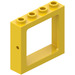 LEGO Geel Venster Kader 1 x 4 x 3 Verzonken Studs (4033)