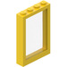 LEGO Geel Venster Kader 1 x 4 x 5 met Fixed Glas