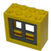 LEGO Yellow Window Frame 2 x 4 x 3 with Dark Stone Gray Window (73148)