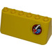 LEGO Yellow Windscreen 2 x 6 x 2 with Space Shuttle Logo Sticker (4176)