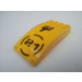 LEGO Yellow Windscreen 4 x 8 x 2 Curved Hinge with 2 Dual Stubs, ed &#039;21&#039; Sticker (46413)