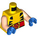 LEGO Gul Wolverine med Korte ben Minifig Torso (973 / 76382)