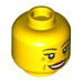 LEGO Yellow Woman (Lavender Jacket with Necklace) Minifigure Head (Recessed Solid Stud) (3626 / 101366)