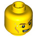 LEGO Yellow Wondrous Weightlifter Head (Safety Stud) (3626 / 12567)