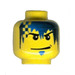 LEGO Yellow Zed Head (Safety Stud) (3626)