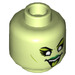 LEGO Yellowish Green Banshee Singer Minifigure Head (Recessed Solid Stud) (3626 / 75251)