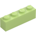 LEGO Yellowish Green Brick 1 x 4 (3010)