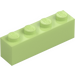 LEGO Vert Jaunâtre Brique 1 x 4 (3010 / 6146)